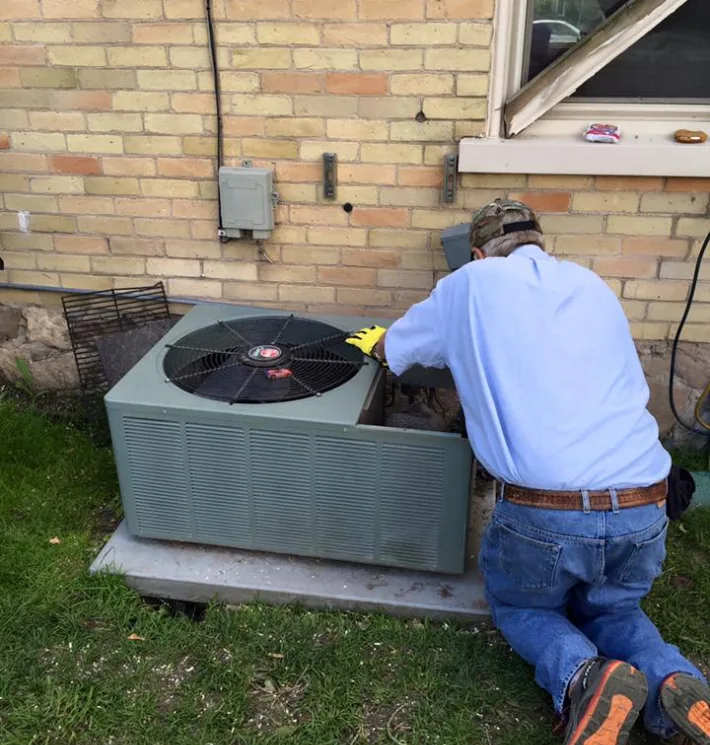 Completed outdoor HVAC installation